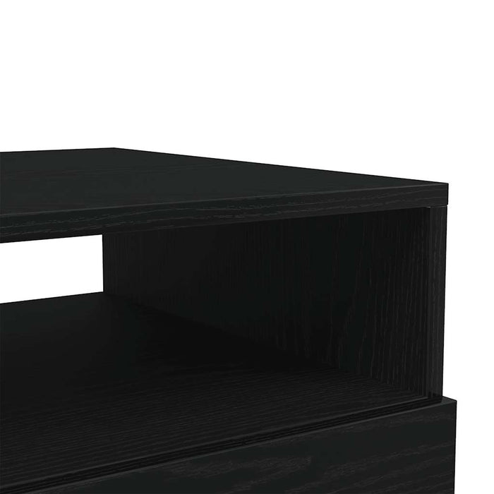 Masuta de cafea cu lumini LED Stejar negru 50x49x40 cm - WALTI WALTI