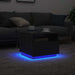 Masuta de cafea cu lumini LED Stejar negru 50x49x40 cm - WALTI WALTI