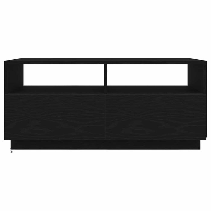 Masuta de cafea cu lumini LED Stejar negru 90x49x40 cm - WALTI WALTI