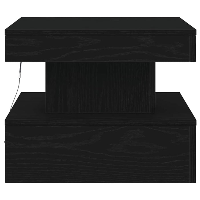 Masuta de cafea cu lumini LED Stejar negru 50x50x40 cm - WALTI WALTI