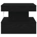 Masuta de cafea cu lumini LED Stejar negru 50x50x40 cm - WALTI WALTI