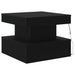 Masuta de cafea cu lumini LED Stejar negru 50x50x40 cm - WALTI WALTI
