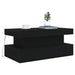 Masuta de cafea cu lumini LED Stejar negru 90x50x40 cm - WALTI WALTI