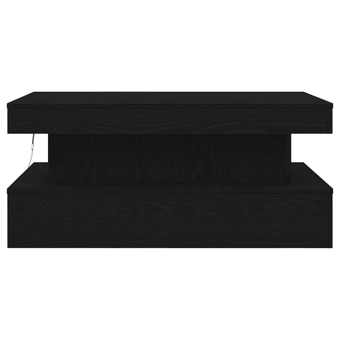 Masuta de cafea cu lumini LED Stejar negru 90x50x40 cm - WALTI WALTI