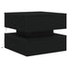 Masuta de cafea cu lumini LED Stejar negru 50x50x40 cm - WALTI WALTI