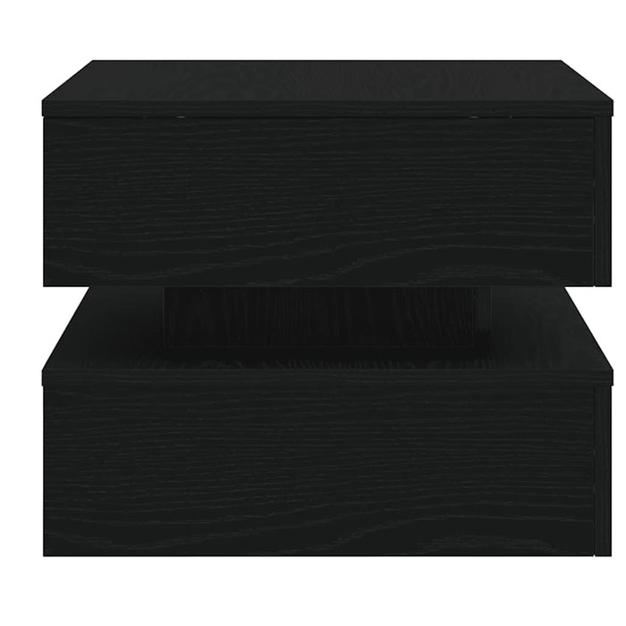 Masuta de cafea cu lumini LED Stejar negru 50x50x40 cm - WALTI WALTI
