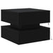Masuta de cafea cu lumini LED Stejar negru 50x50x40 cm - WALTI WALTI