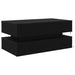 Masuta de cafea cu lumini LED Stejar negru 90x50x40 cm - WALTI WALTI