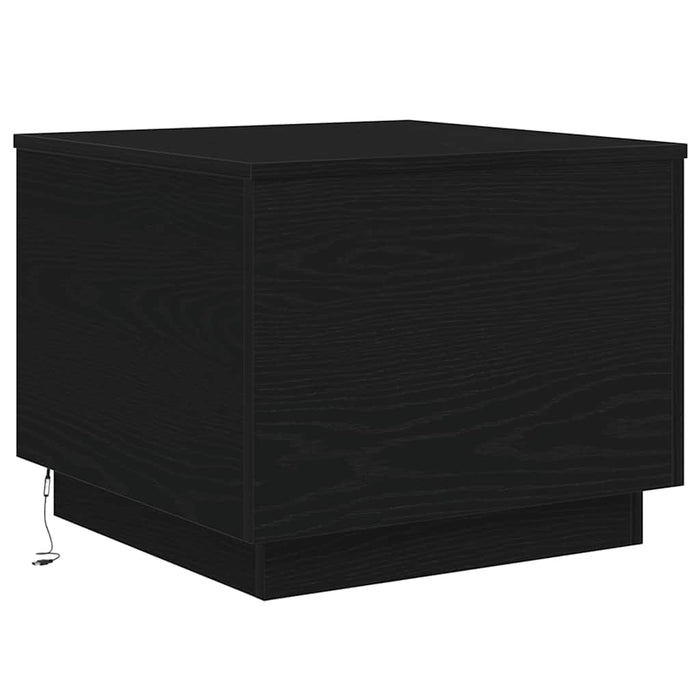 Masuta de cafea cu lumini LED Stejar negru 50x50x40 cm - WALTI WALTI