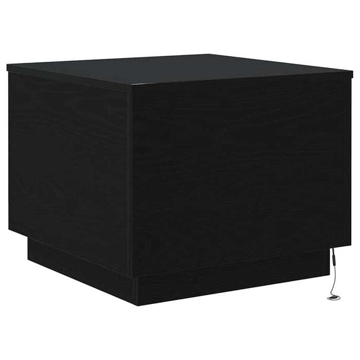 Masuta de cafea cu lumini LED Stejar negru 50x50x40 cm - WALTI WALTI