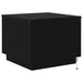 Masuta de cafea cu lumini LED Stejar negru 50x50x40 cm - WALTI WALTI