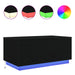 Masuta de cafea cu lumini LED Stejar negru 90x50x40 cm - WALTI WALTI