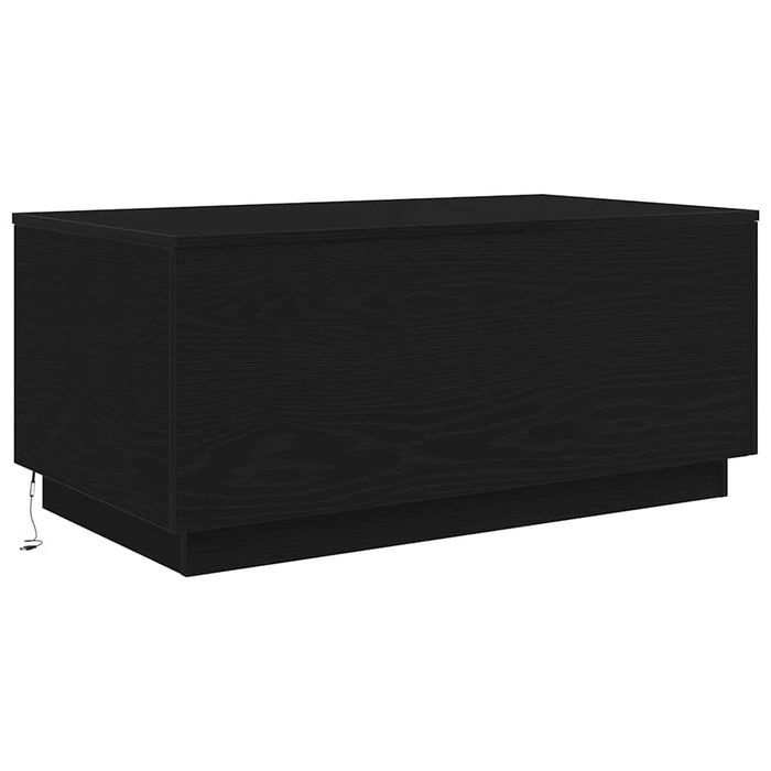 Masuta de cafea cu lumini LED Stejar negru 90x50x40 cm - WALTI WALTI
