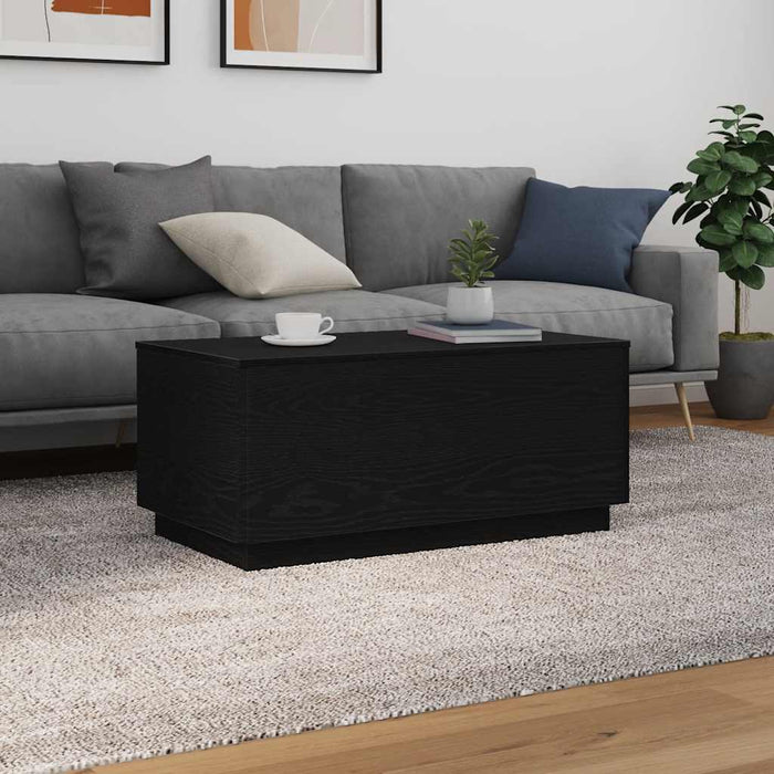 Masuta de cafea cu lumini LED Stejar negru 90x50x40 cm - WALTI WALTI