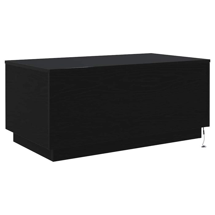 Masuta de cafea cu lumini LED Stejar negru 90x50x40 cm - WALTI WALTI