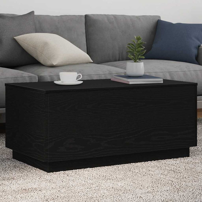 Masuta de cafea cu lumini LED Stejar negru 90x50x40 cm - WALTI WALTI