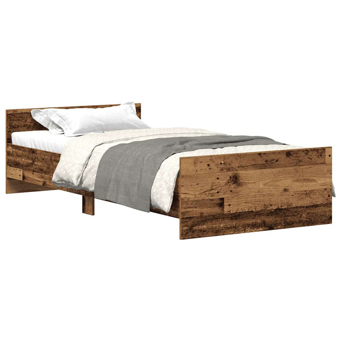Cadru de pat fără saltea Lemn vechi 75x190 cm Lemn prelucrat - WALTI WALTI