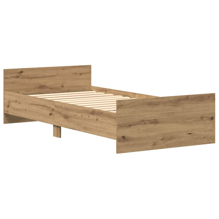 Cadru de pat fără saltea Stejar Artisan 75x190cm Lemn prelucrat - WALTI WALTI