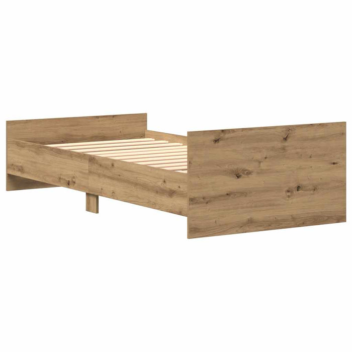 Cadru de pat fără saltea Stejar Artisan 75x190cm Lemn prelucrat - WALTI WALTI