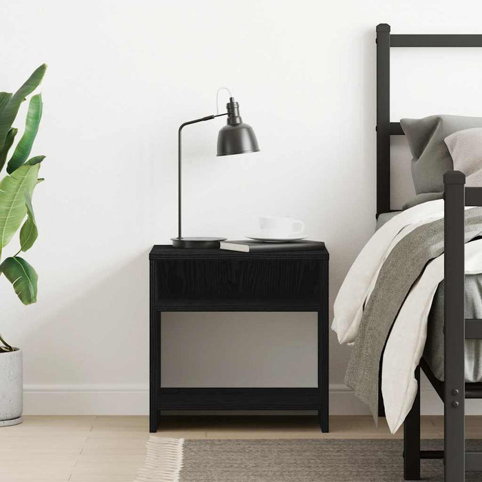 Noptiera stejar negru 40x30x40 cm lemn prelucrat - WALTI WALTI
