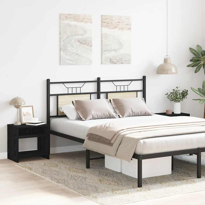 Noptiere 2 buc stejar negru 40x30x40 cm lemn de stratificat - WALTI WALTI