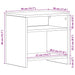 Noptiere 2 buc stejar negru 40x30x40 cm lemn de stratificat - WALTI WALTI