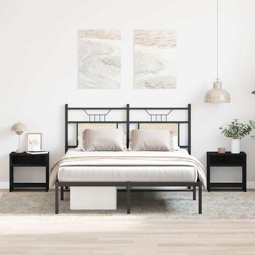 Noptiere 2 buc stejar negru 40x30x40 cm lemn de stratificat - WALTI WALTI