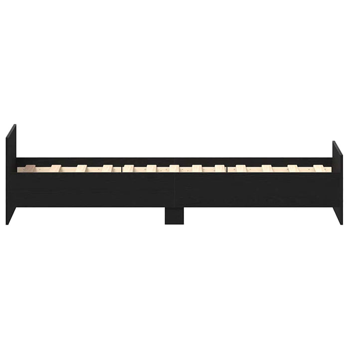 Cadru de pat fără saltea Stejar negru 90x200 cm Lemn prelucrat - WALTI WALTI