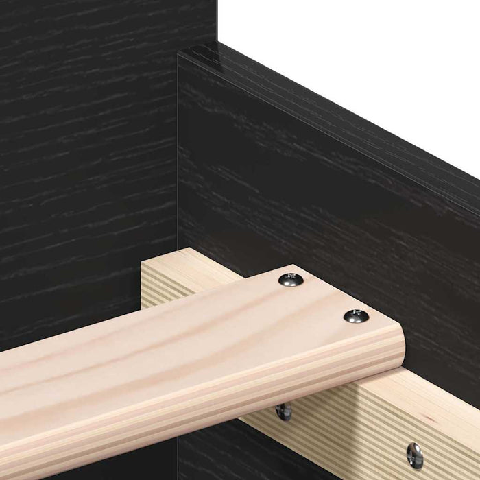 Cadru de pat fără saltea Stejar negru 90x200 cm Lemn prelucrat - WALTI WALTI