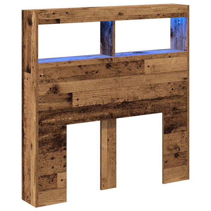 Dulap pentru tăblie cu LED Lemn vechi 100x17x102 cm - WALTI WALTI