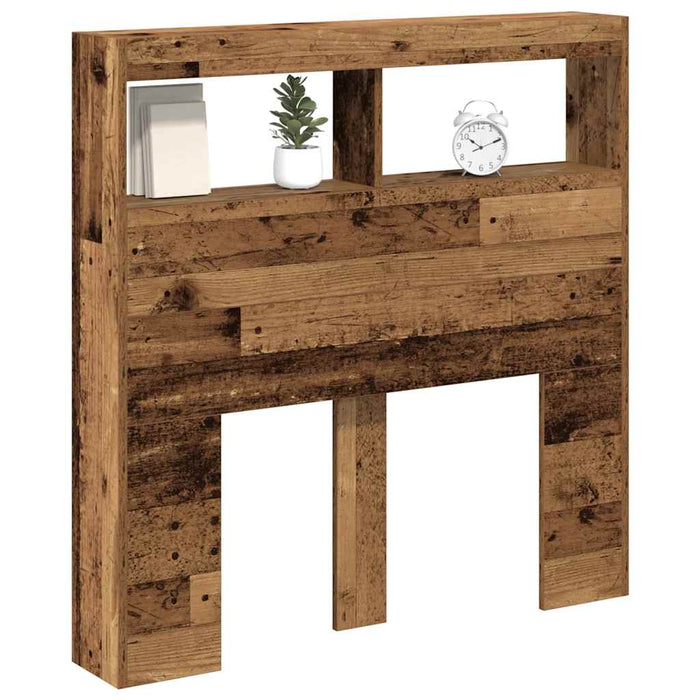 Dulap pentru tăblie cu LED Lemn vechi 100x17x102 cm - WALTI WALTI
