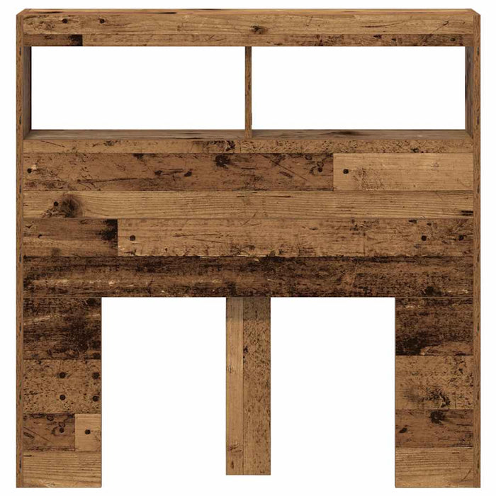 Dulap pentru tăblie cu LED Lemn vechi 100x17x102 cm - WALTI WALTI