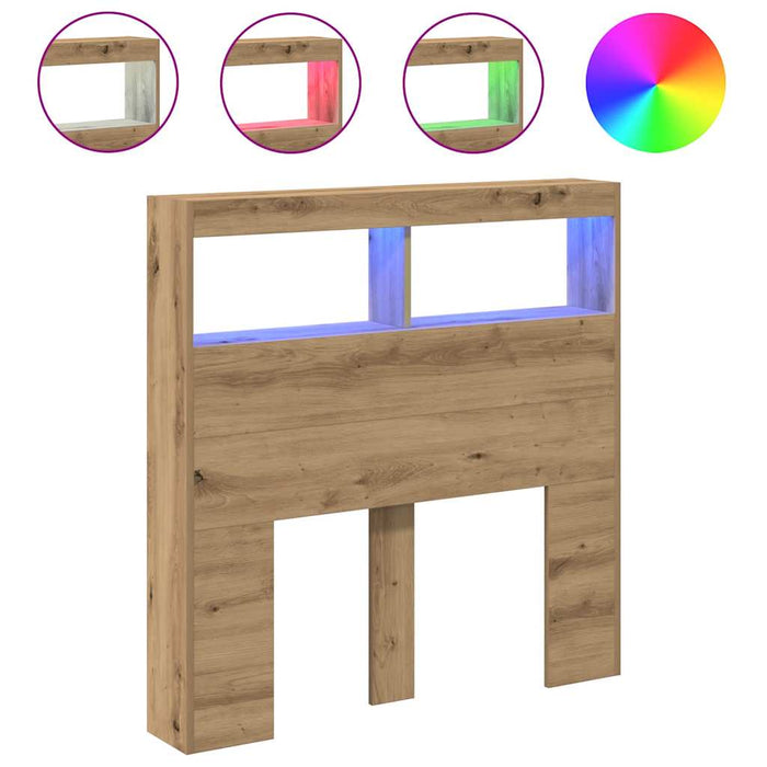 Dulap pentru tăblie cu LED Stejar Artisan 100x17x102 cm - WALTI WALTI