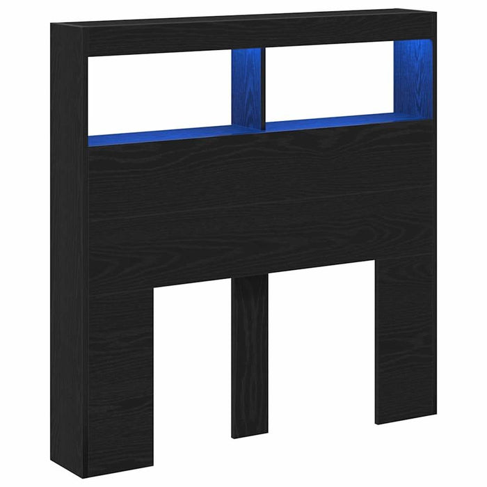 Dulap pentru tăblie cu LED Stejar negru 100x17x102 cm - WALTI WALTI