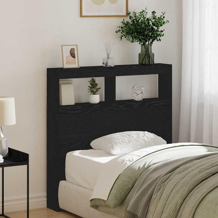 Dulap pentru tăblie cu LED Stejar negru 100x17x102 cm - WALTI WALTI