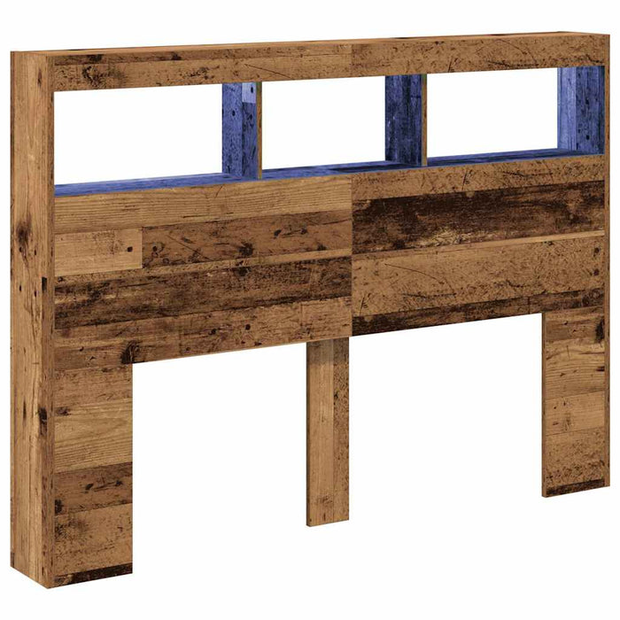 Dulap pentru tăblie cu LED Lemn vechi 140x17x102 cm - WALTI WALTI