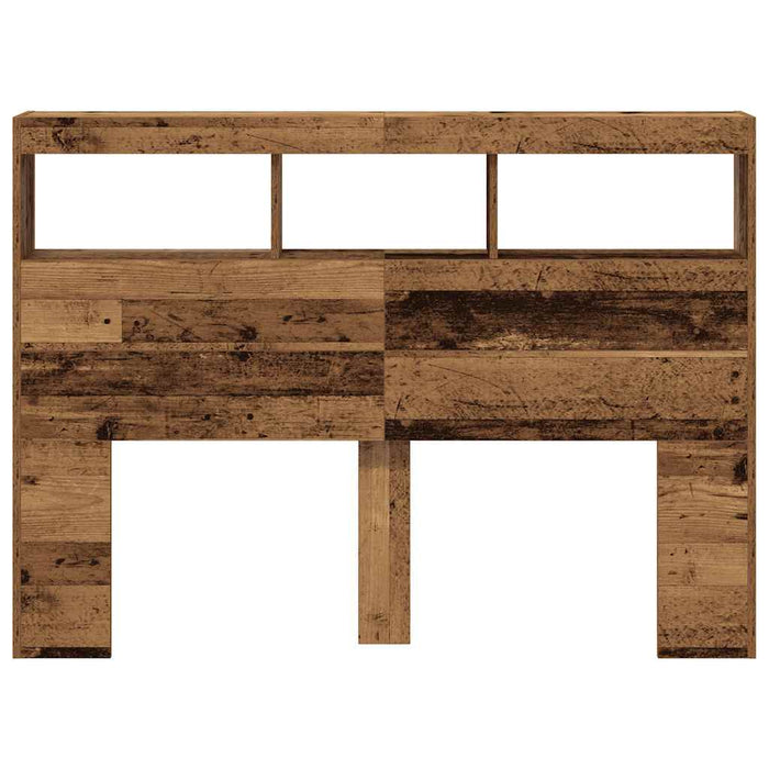 Dulap pentru tăblie cu LED Lemn vechi 140x17x102 cm - WALTI WALTI