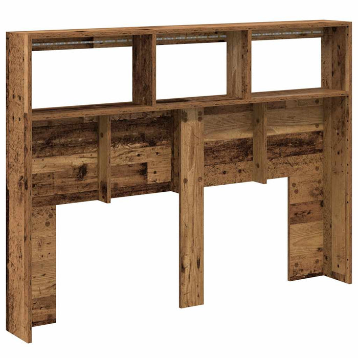 Dulap pentru tăblie cu LED Lemn vechi 140x17x102 cm - WALTI WALTI