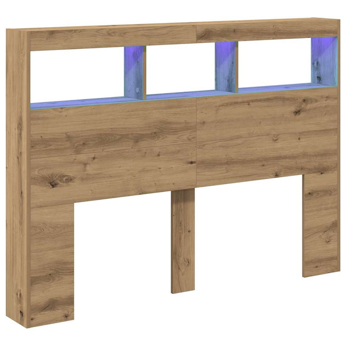 Dulap pentru tăblie cu LED Stejar Artisan 140x17x102 cm - WALTI WALTI