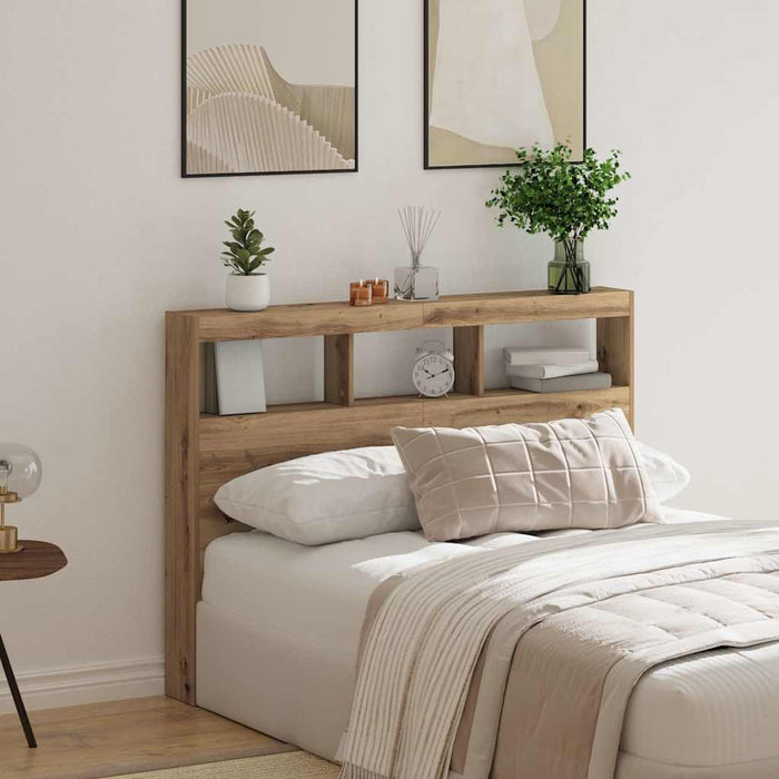 Dulap pentru tăblie cu LED Stejar Artisan 140x17x102 cm - WALTI WALTI