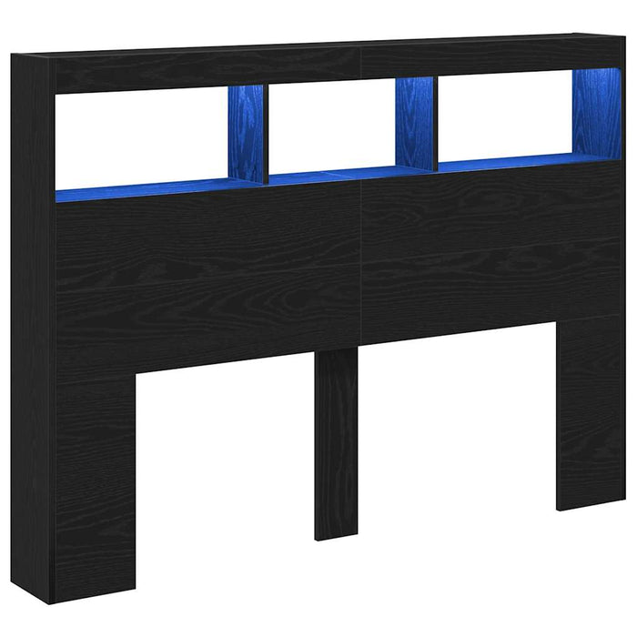 Dulap pentru tăblie cu LED Stejar negru 140x17x102 cm - WALTI WALTI