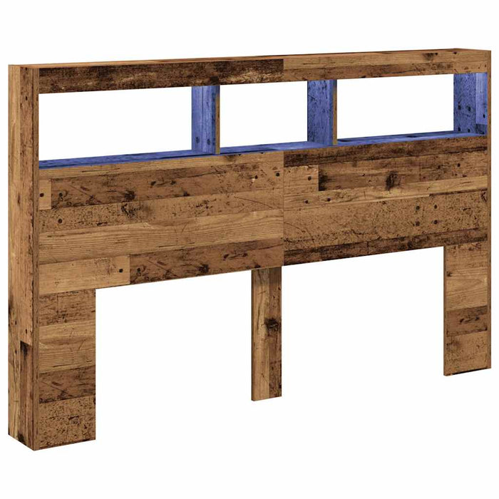 Dulap cu tăblie cu LED Lemn vechi 160x17x102 cm - WALTI WALTI