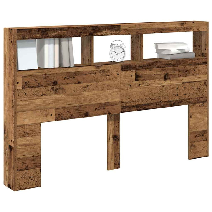 Dulap cu tăblie cu LED Lemn vechi 160x17x102 cm - WALTI WALTI