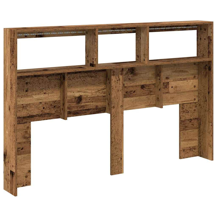 Dulap cu tăblie cu LED Lemn vechi 160x17x102 cm - WALTI WALTI