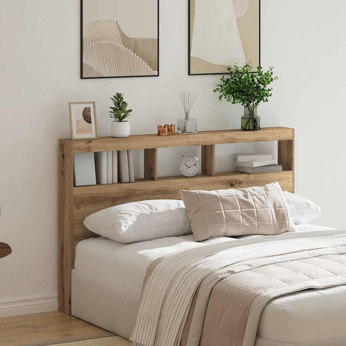 Dulap pentru tăblie cu LED Stejar Artisan 160x17x102 cm - WALTI WALTI