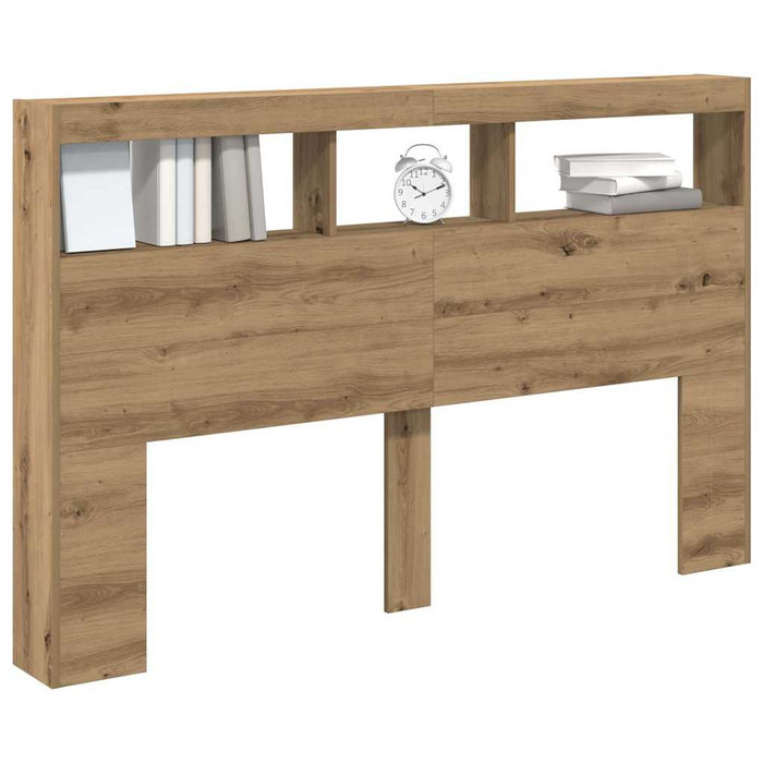 Dulap pentru tăblie cu LED Stejar Artisan 160x17x102 cm - WALTI WALTI