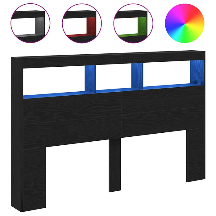 Dulap pentru tăblie cu LED Stejar negru 160x17x102 cm - WALTI WALTI