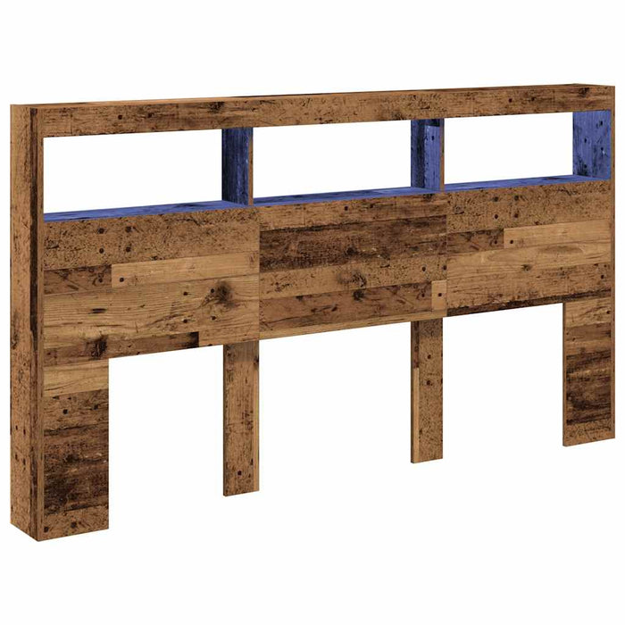 Dulap pentru tăblie cu LED Lemn vechi 180x17x102 cm - WALTI WALTI