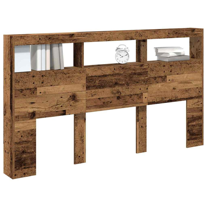 Dulap pentru tăblie cu LED Lemn vechi 180x17x102 cm - WALTI WALTI