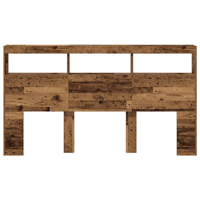 Dulap pentru tăblie cu LED Lemn vechi 180x17x102 cm - WALTI WALTI